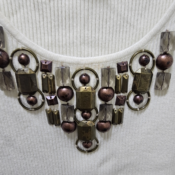 Ruby Rd. Cream Sleeveless Tank Top - Picture 4 of 5